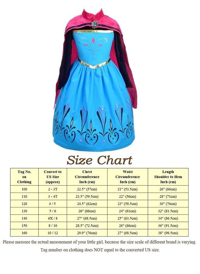 Girls Clothes Dress Queen Princess Costume Birthday Party Cosplay Outfit Cape Crown Gloves Accessories - Image 5