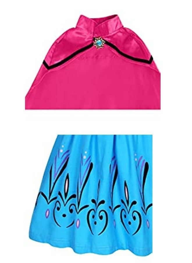 Girls Clothes Dress Queen Princess Costume Birthday Party Cosplay Outfit Cape Crown Gloves Accessories - Image 4