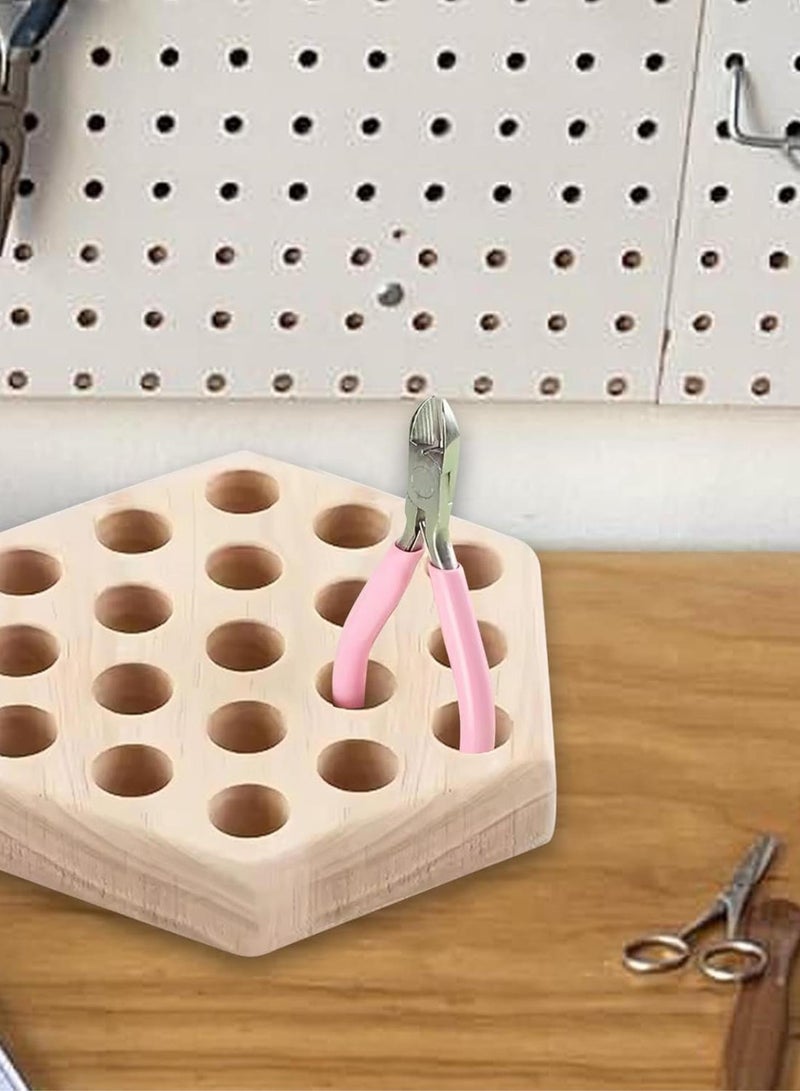 GGOOT Wood Pliers Storage Rack,Hardware Tools Rack,Versatile Tabletop Tools Organization Desktop Display Stand Desk Storage Holder, 8cm - Image 5