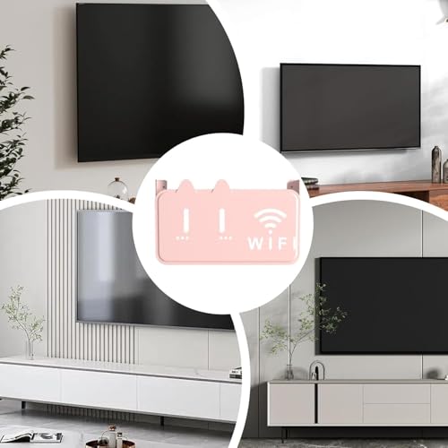 BELOXY Self-Adhesive WiFi Storage Box, WiFi Router Holder Case Wall Mount-Universal Wall Shelf for Modem, Set-Top Box, Smart Devices-Space-Saving Cable Organizer Stand for Home & Office (1) - Image 4