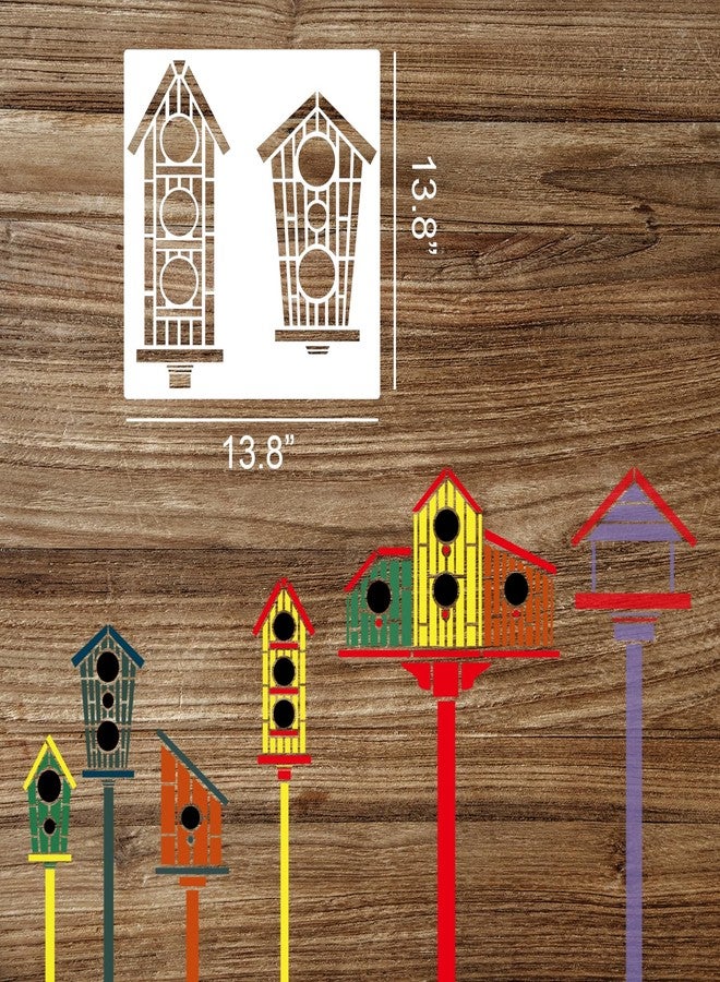 SUNVERSE Garden Fence Stencils for Outdoor Large Bird House Stencils Reusable Drawing Stencil for Garden Fence Room Wall Wood Furniture - Image 4