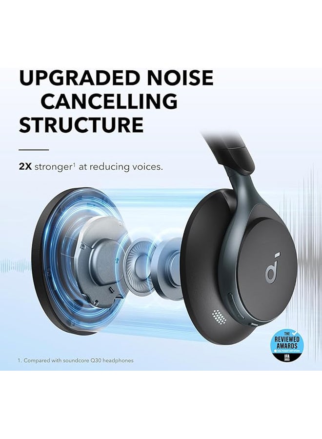 Soundcore By Anker, Space One - Adaptive Active Noise Cancelling Headphones, Enhanced Human Voice Reduction, 40H ANC Playtime, LDAC Hi-Res Wireless Audio, Comfortable Fit, Bluetooth 5.3, App Control 1 Black - Image 2