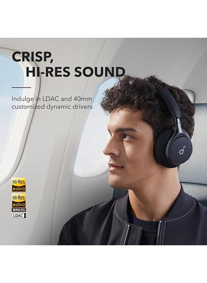 Soundcore By Anker, Space One - Adaptive Active Noise Cancelling Headphones, Enhanced Human Voice Reduction, 40H ANC Playtime, LDAC Hi-Res Wireless Audio, Comfortable Fit, Bluetooth 5.3, App Control 1 Black - Image 4