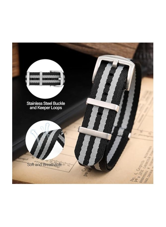 Nylon Watch Band 20mm Multicolor Replacement Watch Straps for Men Women - Image 2