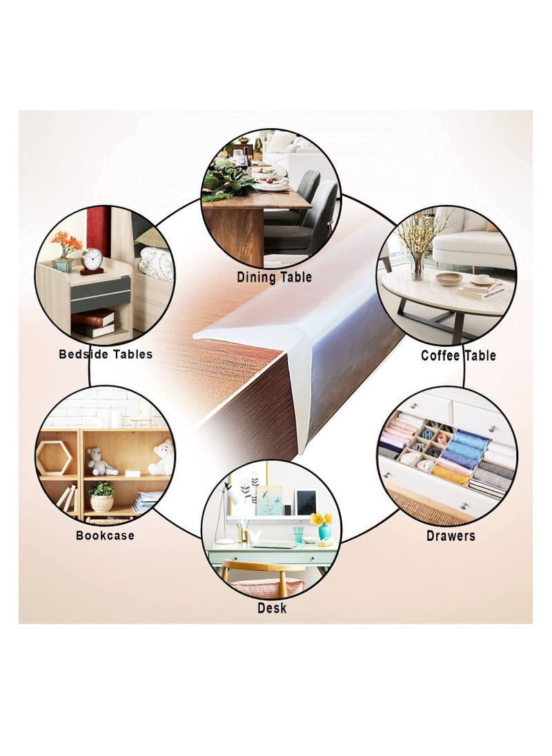 KASTWAVE - Edge Corner Protector Set, 4Pack Clear Baby Proofing Guards, Soft Silicone Bumper Strip 32.8ft with Round Child Edge Protector for Cabinets, Tables, Furniture - Image 1