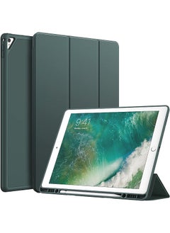 Jetech Case for iPad Pro 12.9 Inch (2015/2017 Model, 1st/2nd Generation) with Pencil Holder, Slim Tablet Cover with Soft TPU Back, Auto Wake/Sleep (Misty Blue)  - Image 1