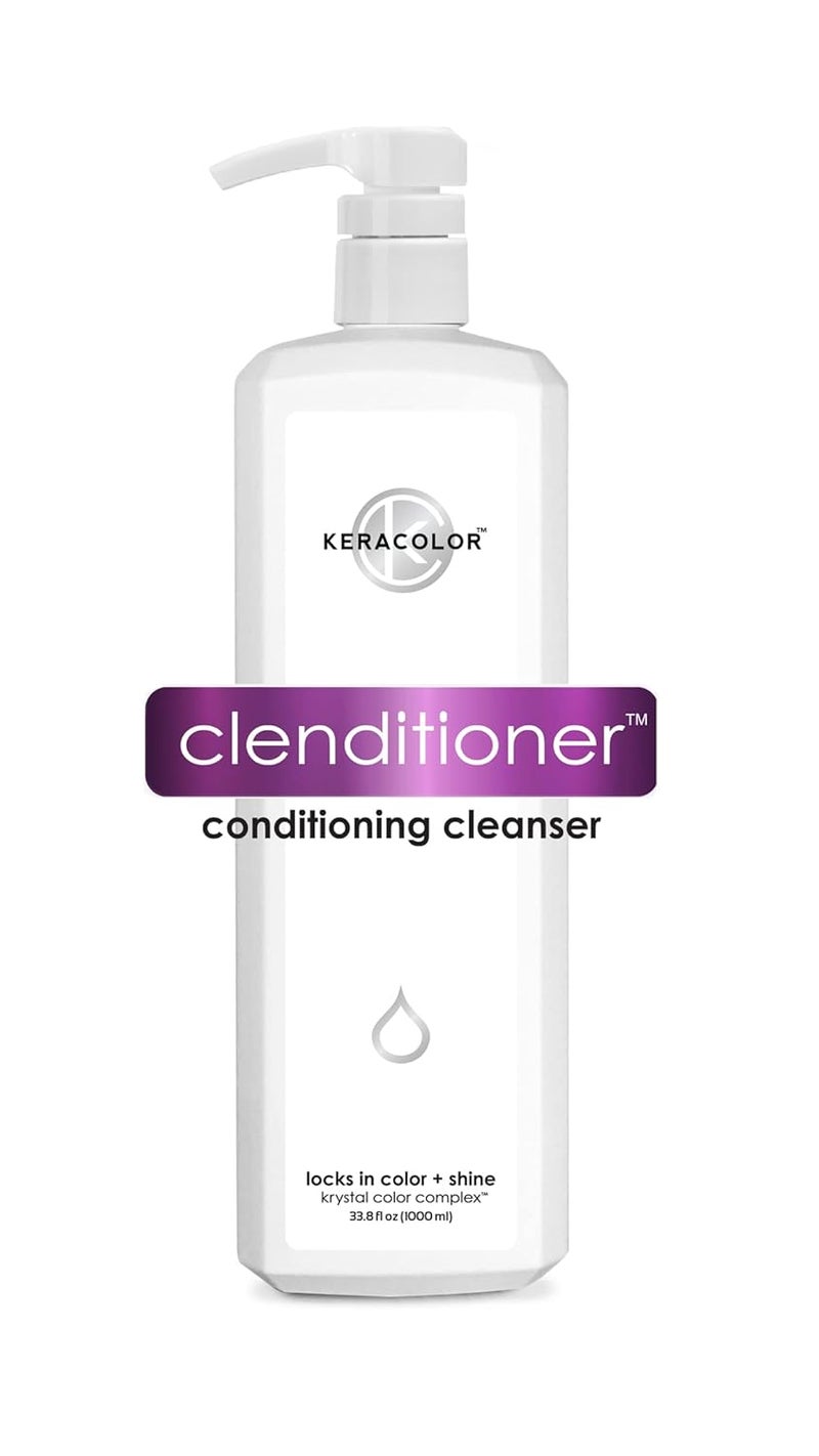 KERACOLOR Keracolor Clenditioner Cleansing Conditioner, Color Protecting Keratin-Infused Co-Wash, Prevents Fade, 2 Sizes