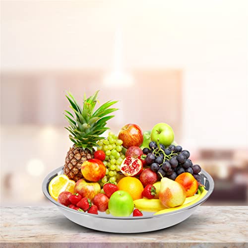 BEENIFIC صينية بيتزا عميقة BEENIFIC، صينية تحميص، صينية تصريف، صينية بيتزا من الفولاذ المقاوم للصدأ 10-12-14-16 بوصة (12x1.6 بوصة) - Image 4