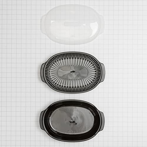 Whirlpool W10660052 Universal Microwave Steamer, 13 3/4" x 8 1/2" x 5 1/4", Black - Image 3