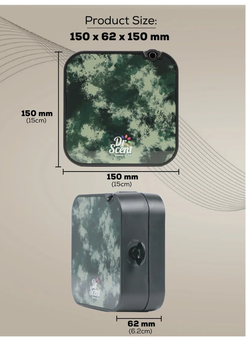 Dr Scent Essential Oil Diffuser – Mini: Miniature Aromatherapy Wonder with 30-100 Sqm Coverage, Exquisite Design, and Mobile App Integration for Enhanced Fragrance Experience (ARMY)
