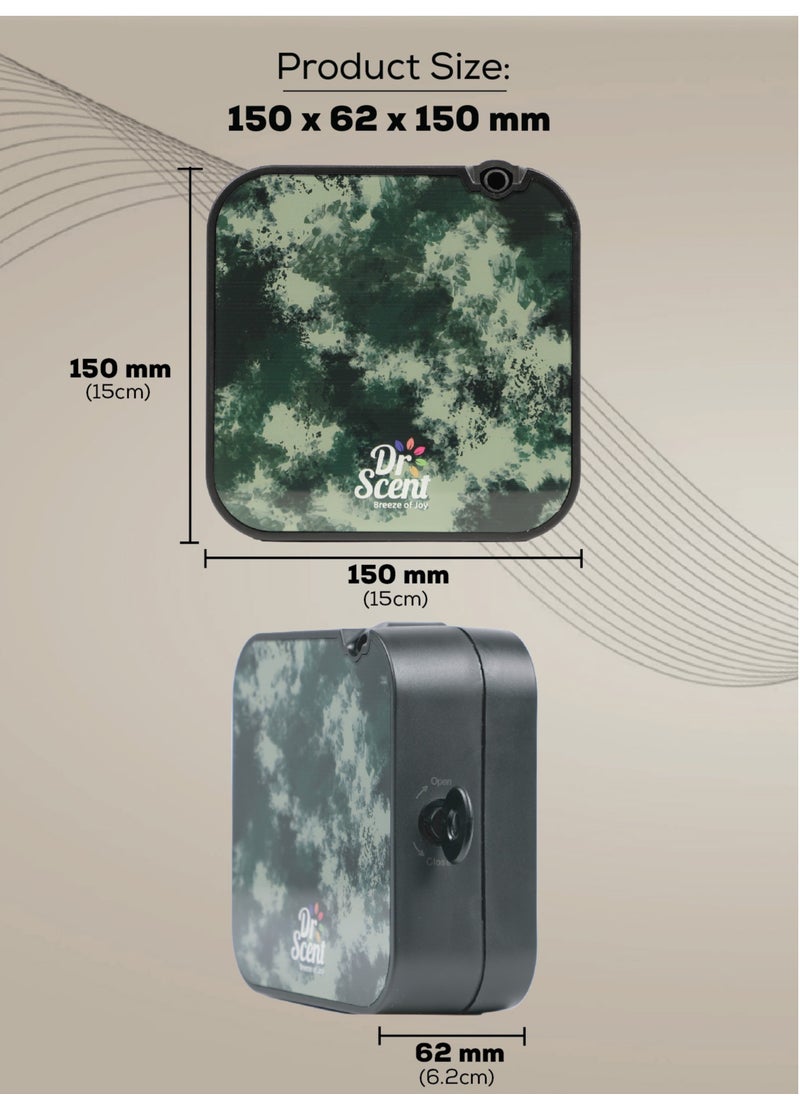 Dr Scent - Essential Oil Diffuser – Mini: Miniature Aromatherapy Wonder with 30-100 Sqm Coverage, Exquisite Design, and Mobile App Integration for Enhanced Fragrance Experience (ARMY) - Image 1