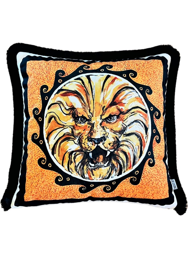 Ge Living Decorative Lion Patterned Cushion Cover - Heritage Series 50 x 50  - Image 2