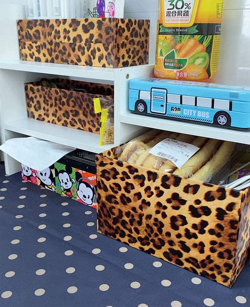 GLOW4U Self Adhesive Vinyl Leopard Print Shelf Liner Contact Paper for Walls Cabinets Dresser Drawer Furniture Table Desk Decal 17.7X117 Inches - Image 3