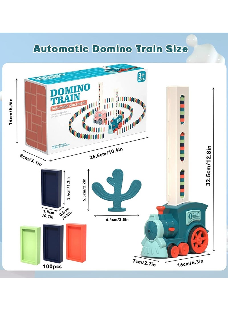 Domino Train Toy Set for Kids, 60 Pcs Automatic Dominoes Blocks Building and Stacking Toys Creative Kids Games Early Education Christmas Birthday Gift Boys Girls  - Image 4