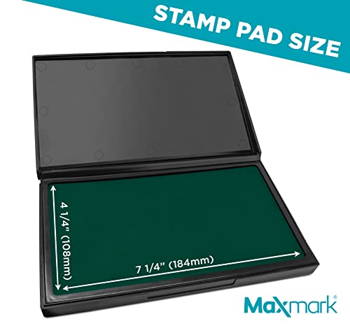 MaxMark Large Green Stamp Pad - 4-1/4" by 7-1/4" - Premium Quality Felt Pad - Image 3