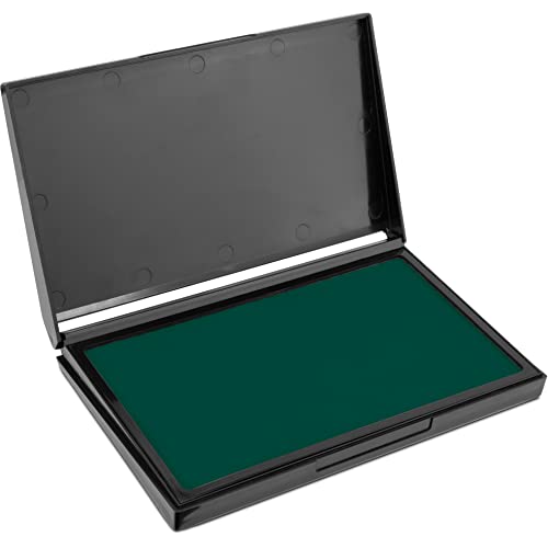 MaxMark Large Green Stamp Pad - 4-1/4" by 7-1/4" - Premium Quality Felt Pad - Image 1