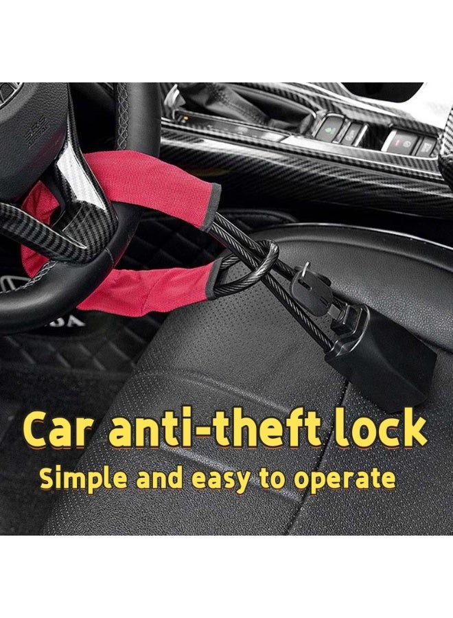 Car Steering Wheel Lock, Anti-theft Lock with 3 Keys, Universal Car Interior Accessories for Most Cars, Easy to Use and Store, Car Interior Kit, Automotive, Car Interior Kit, Automotive，easy operation - Image 1