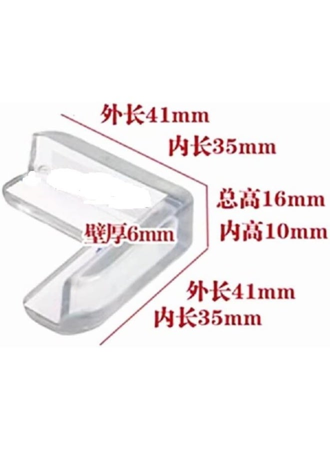 Shuiniba حماة زوايا ناعمة للأطفال، حماة أمان لحماية زوايا الأثاث، حواجز زوايا الطاولة الشفافة للأطفال ضد الزوايا الحادة - 10 عبوة - Image 4