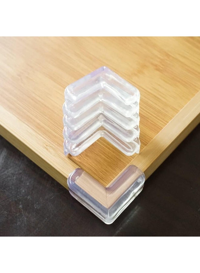 Shuiniba حماة زوايا ناعمة للأطفال، حماة أمان لحماية زوايا الأثاث، حواجز زوايا الطاولة الشفافة للأطفال ضد الزوايا الحادة - 10 عبوة - Image 2