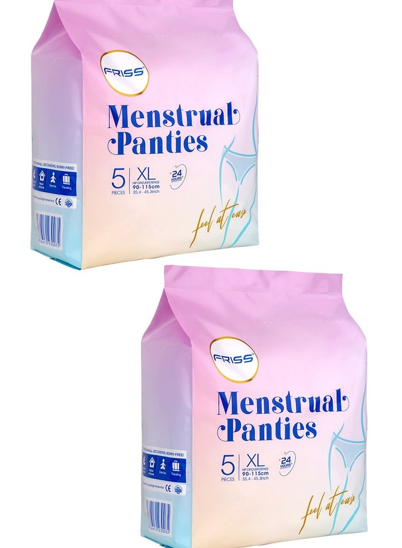 FRISS 10-Pack Overnight Period Panties XL – Total Leak Protection, All-Night Comfort, No Pads Needed - Image 1