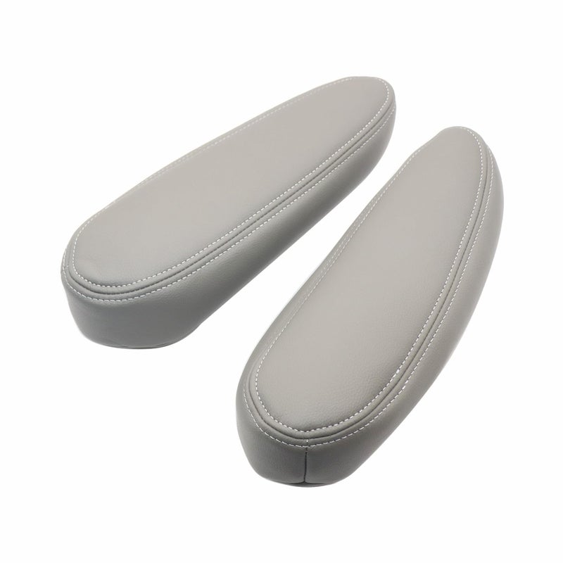 AOUTTUOA Driver Passenger Side Armrest Leather Cover Pewter Gray 922 or 92i Compatible with Chevy Silverado Tahoe Suburban Avalanche GMC Yukon 2000 2001 2002 2003 2004 2005 2006 Leather Part Only