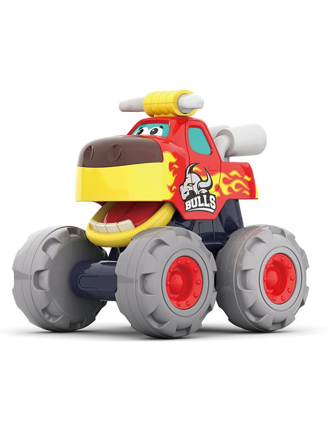 Hola Bull Monster Truck for Toddlers 12+ Months | Friction Powered Push & Go Toy Car | Durable Animal Vehicle for Kids | No Batteries Needed - Image 1