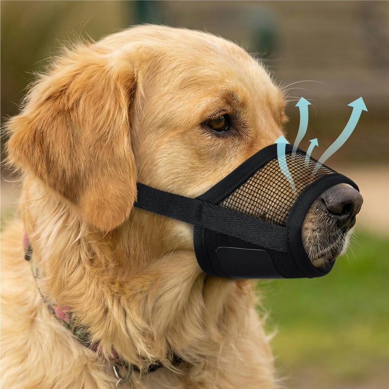 Evollax Dog Muzzle Medium Sized Dogs - Soft Muzzle for Medium Sized Dog with Air Mesh | Adjustable Mussle to Stop Biting Barking and Chewing | Allows Panting and Drinking - Image 1