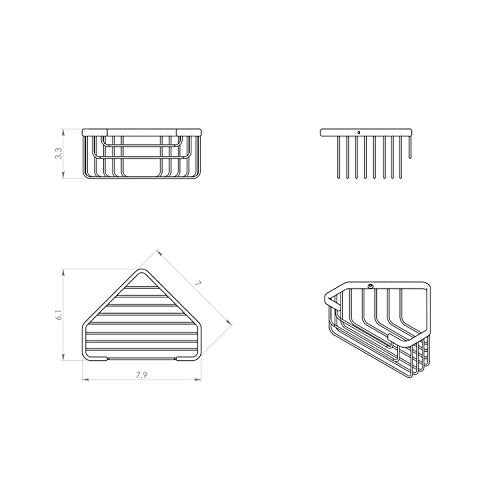 Gedy Gedy 2483 Wire Corner Shower Basket, Chrome - Image 3