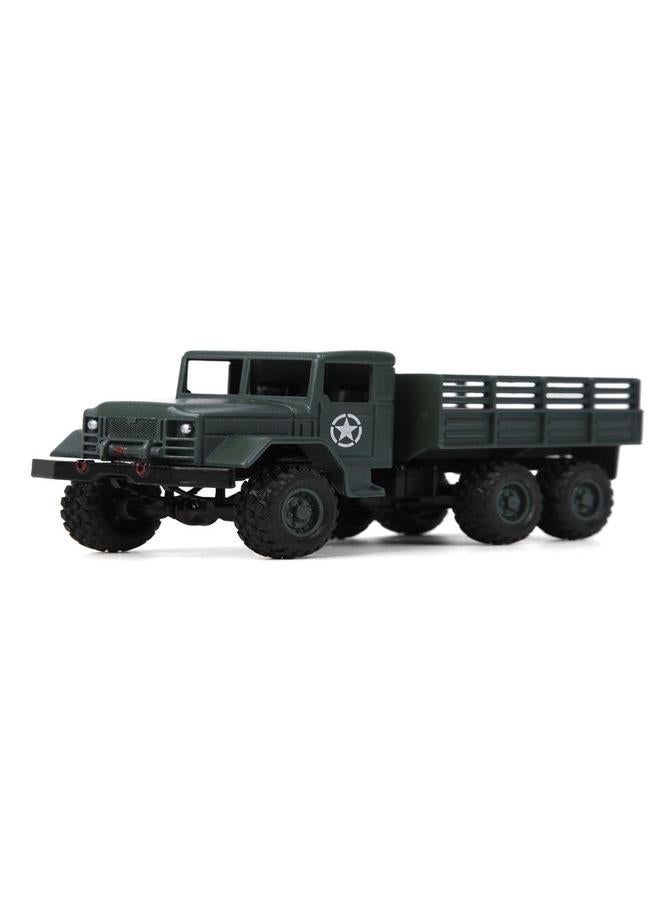 NIBEMINENT Alloy 1/64 Children Six Wheel/Four Wheel Inertia Model Remote Control Military Car RC Vehicle Toy for WPLGreen MB16  - Image 2