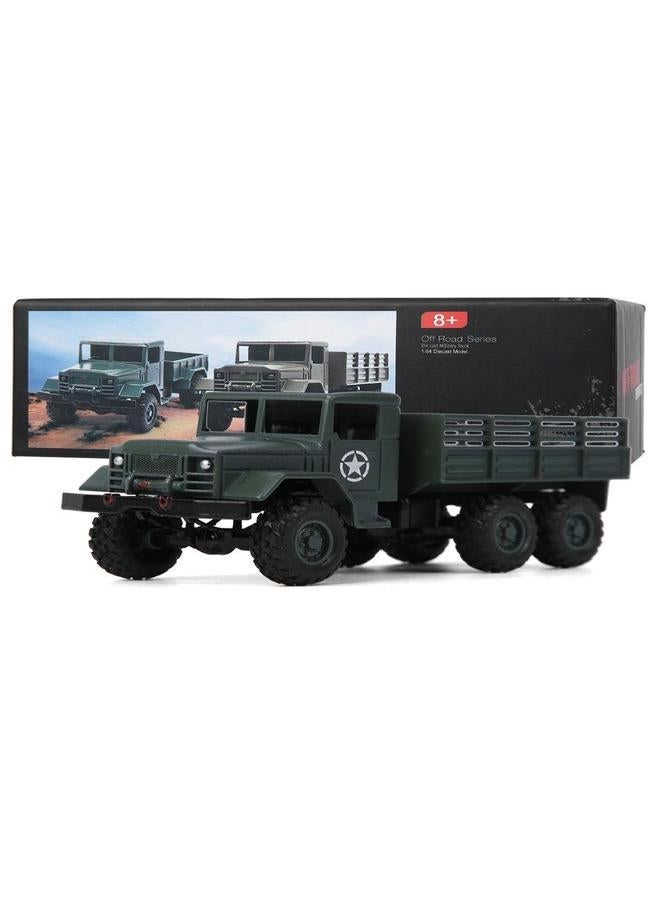 NIBEMINENT Alloy 1/64 Children Six Wheel/Four Wheel Inertia Model Remote Control Military Car RC Vehicle Toy for WPLGreen MB16  - Image 1
