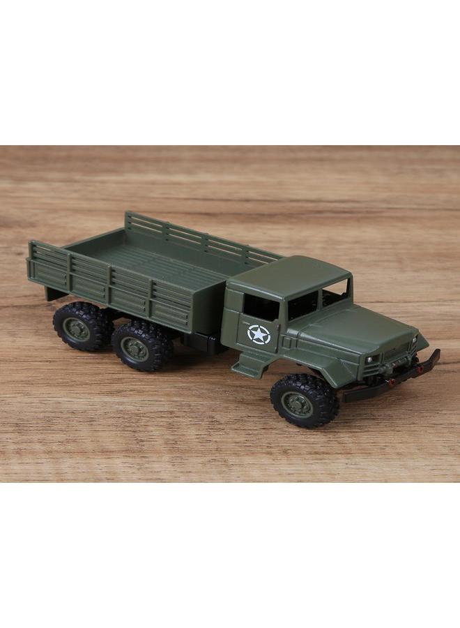 NIBEMINENT Alloy 1/64 Children Six Wheel/Four Wheel Inertia Model Remote Control Military Car RC Vehicle Toy for WPLGreen MB16  - Image 4