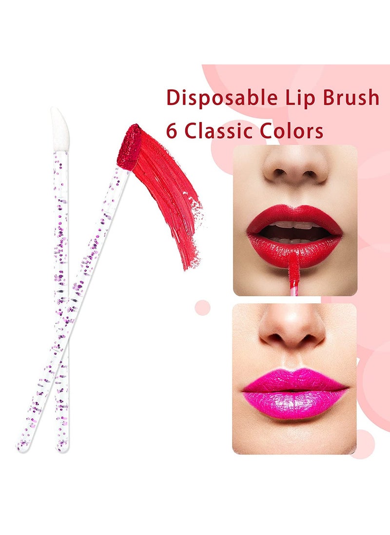 Mooerca - 300PCS Glitter Crystal Lip Brush, Disposable Crystal Lip Brushes Tool Kits Lip Gloss Applicators Make Up Brush Lipstick Gloss Wands Makeup Applicators Brushes Applicator tool Makeup Beauty Tool Kits - Image 1