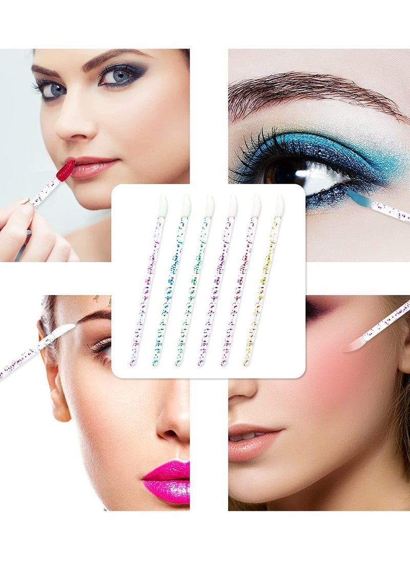 Mooerca - 300PCS Glitter Crystal Lip Brush, Disposable Crystal Lip Brushes Tool Kits Lip Gloss Applicators Make Up Brush Lipstick Gloss Wands Makeup Applicators Brushes Applicator tool Makeup Beauty Tool Kits - Image 1