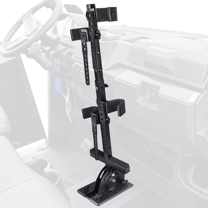StarknightMT UTV Gun Holder Vertical Gun Rack Adjustable Stand-Up Mount for UTV and Golf Cart Ranger 1000 RZR General Defender Pioneer Teryx Mule - Image 1