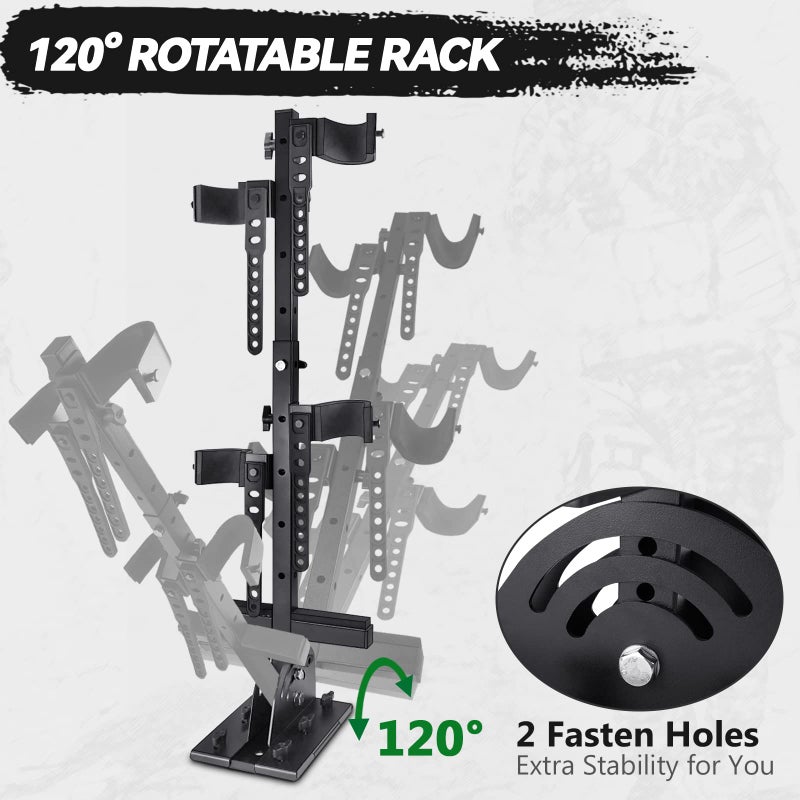 StarknightMT UTV Gun Holder Vertical Gun Rack Adjustable Stand-Up Mount for UTV and Golf Cart Ranger 1000 RZR General Defender Pioneer Teryx Mule - Image 3