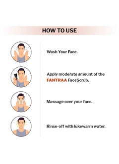 Fantraa Fantraa Activated Charcoal Deep Exfoliate and Oil Tan Removal Face Scrub - 100ml | Eliminate Blackheads & Skin Nourishing| Suitable for All Skin Type | For Men  - Image 5