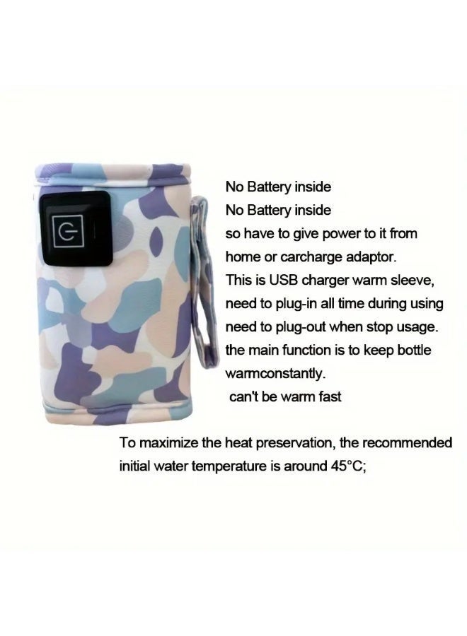 لاكي نوف قطعتان من جهاز تسخين زجاجات الحليب المحمول للسيارة والسفر، يعمل عن طريق شحن USB، بثلاث درجات حرارة مناسبة للرضاعة الطبيعية. - Image 5