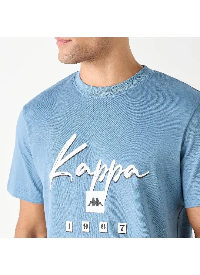 Kappa Kappa Logo Print Crew Neck T-shirt with Short Sleeves