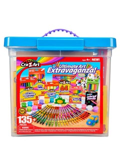 Cra-Z-Art Cra-Z-Art Ultimate Art Extravaganza Art Tub Packed with 135+ Pieces, Arts & Crafts Set for Kids, Coloring Supplies for Girls and Boys, Great for Gifting for Ages 4 and Up  - Image 1