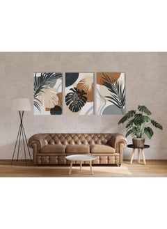Home Gallery Set of Set of 3 Watercolor Botanical Printed Canvas wall art  - Image 4