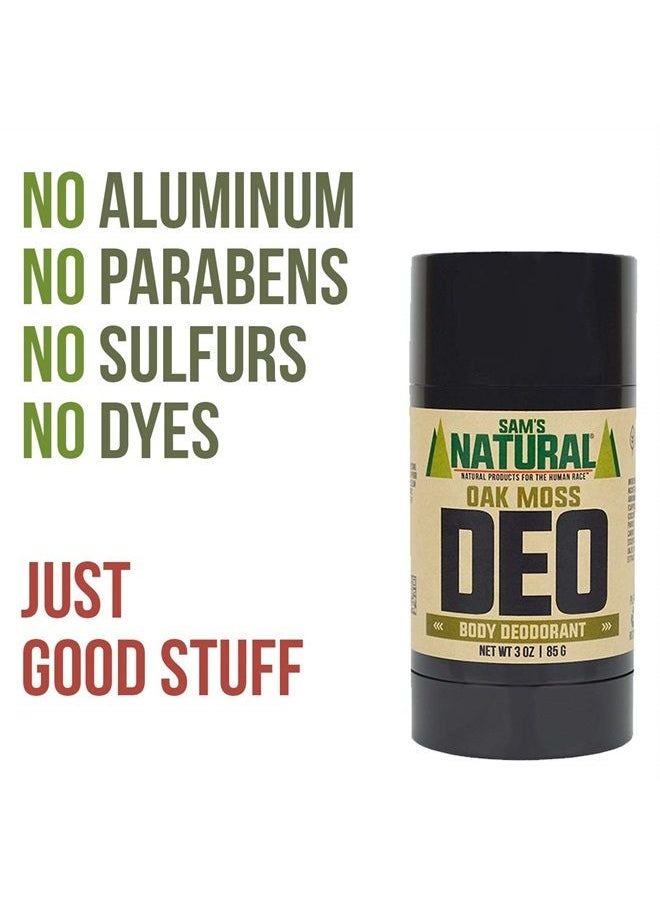 SAM'S NATURAL - Deodorant - Oak Moss - Aluminum Free DEO - No phthalates, parabens, sulfates, or dyes - Made in New Hampshire - For Men, Women, Unisex - Vegan, Cruelty Free - 3 oz - Image 1