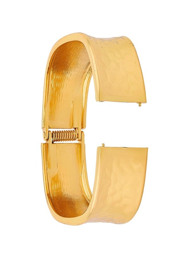 KUSHAL'S Fashion Jewellery Gold Polished Copper Trendy Locking System Kada, Best for Casual Wear & Special Occasion - 455483 - Image 4