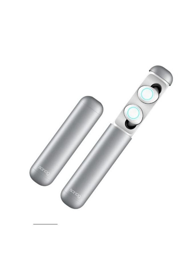 sanag Sanag Gray J2 Bluetooth V5.0 Headset With Battery Charging case Mini Capsule active Noise Reduction Earphone True Wireless Earbuds  - Image 1