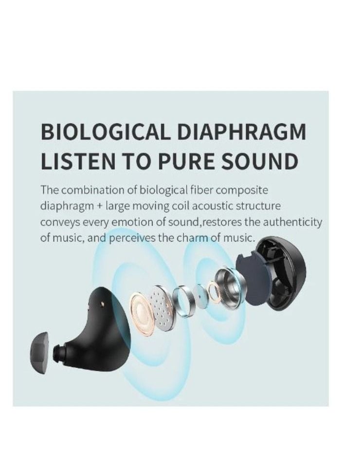 sanag Sanag Gray J2 Bluetooth V5.0 Headset With Battery Charging case Mini Capsule active Noise Reduction Earphone True Wireless Earbuds  - Image 4