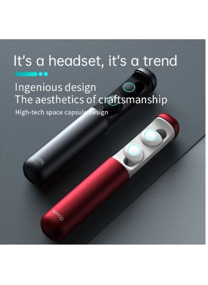 sanag - Sanag Gray J2 Bluetooth V5.0 Headset With Battery Charging case Mini Capsule active Noise Reduction Earphone True Wireless Earbuds - Image 1