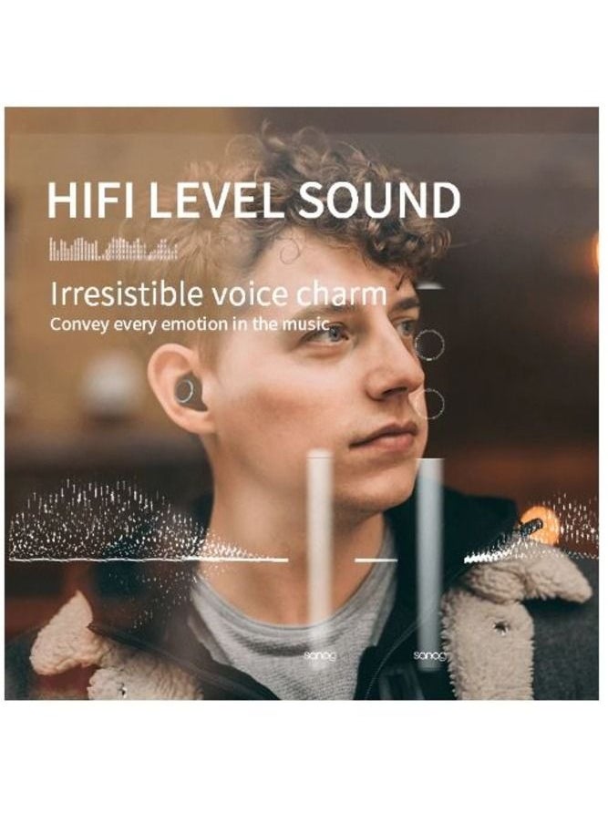 sanag Sanag Gray J2 Bluetooth V5.0 Headset With Battery Charging case Mini Capsule active Noise Reduction Earphone True Wireless Earbuds  - Image 3