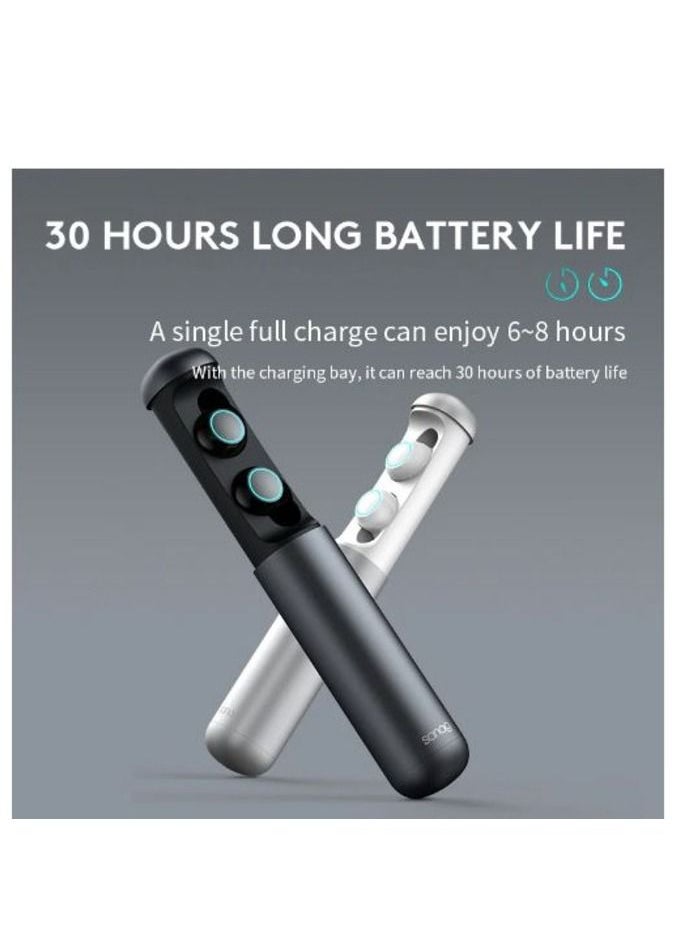 sanag Sanag Gray J2 Bluetooth V5.0 Headset With Battery Charging case Mini Capsule active Noise Reduction Earphone True Wireless Earbuds  - Image 5