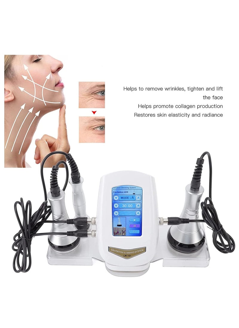Generic - 3 In 1 Ultrasonic Cavitation Machine, 40K RF Body Sculpting Machine Skin Rejuvenation Home Use Care Tool for Face Neck Arm Waist Thigh and Buttock - Image 1
