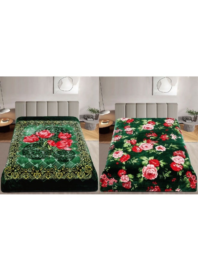 SMART HOME Luxury Double-Sided Winter Blanket - Soft, Silky, and Luxuriously Textured Double-Layer Bed Blanket - 4 kg - 200x230 cm - Heavy Blanket, Textured Blanket, Thick Double-Layer Winter Blanket - Ideal for Sleeping and Winter Furnishings  - Image 1