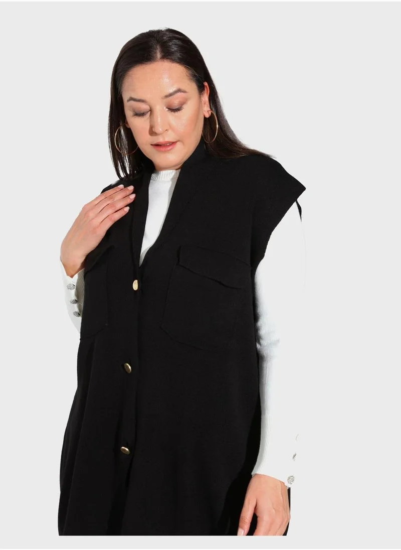 Alia by modanisa Button Detail Vest